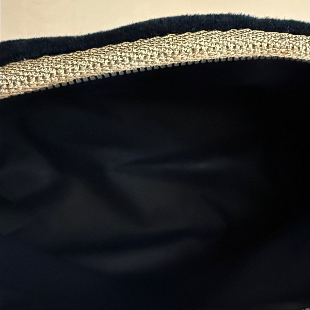 Navy Blue Velvet Pouch-Makeup Bag - Picture 5 of 6